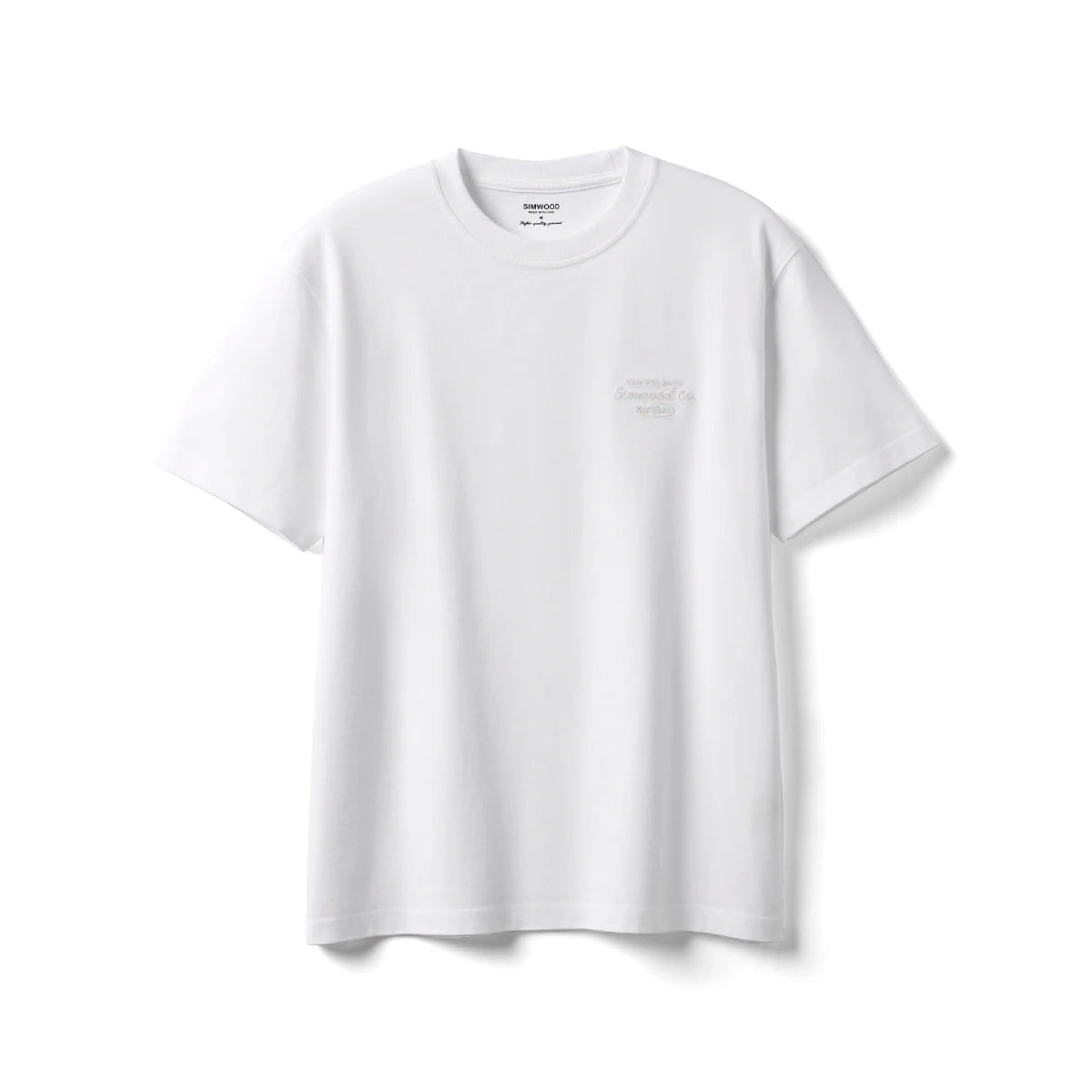 SIMWOOD 2025 Men’s Oversized 100% Cotton T-Shirt – Breathable & Comfortable Spring/Summer Top, 310gsm