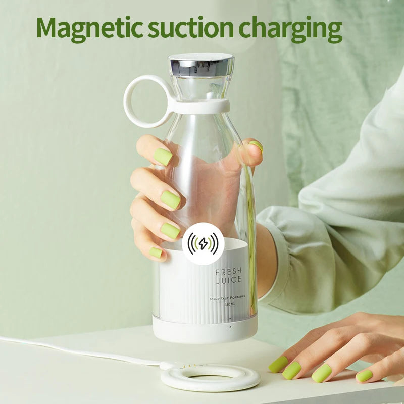 Portable Mini Electric Juicer Blender – USB Rechargeable Fruit Mixer & Multifunctional Smoothie Maker