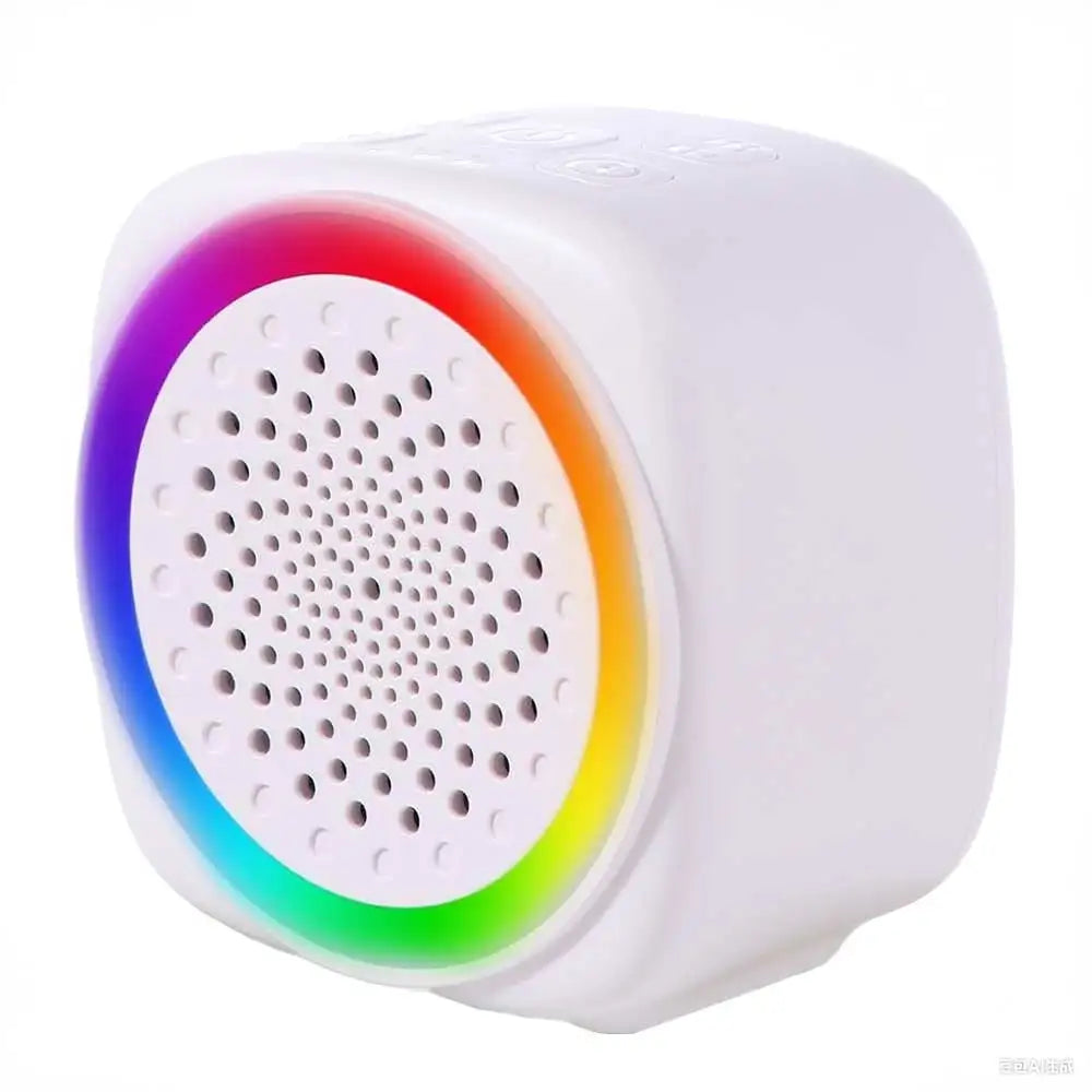 RGB Light Baby White Noise Machine with Timer, Sleep Sound Player, Night Light, USB Rechargeable - White