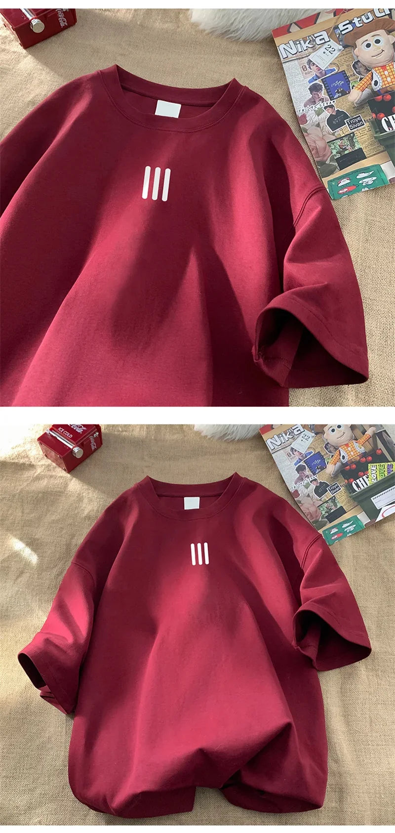 Men's Oversized Cotton T-Shirts – 2024 New Casual Summer Printed Tees, Fashionable and Comfortable, Available in White and 3XL Size.