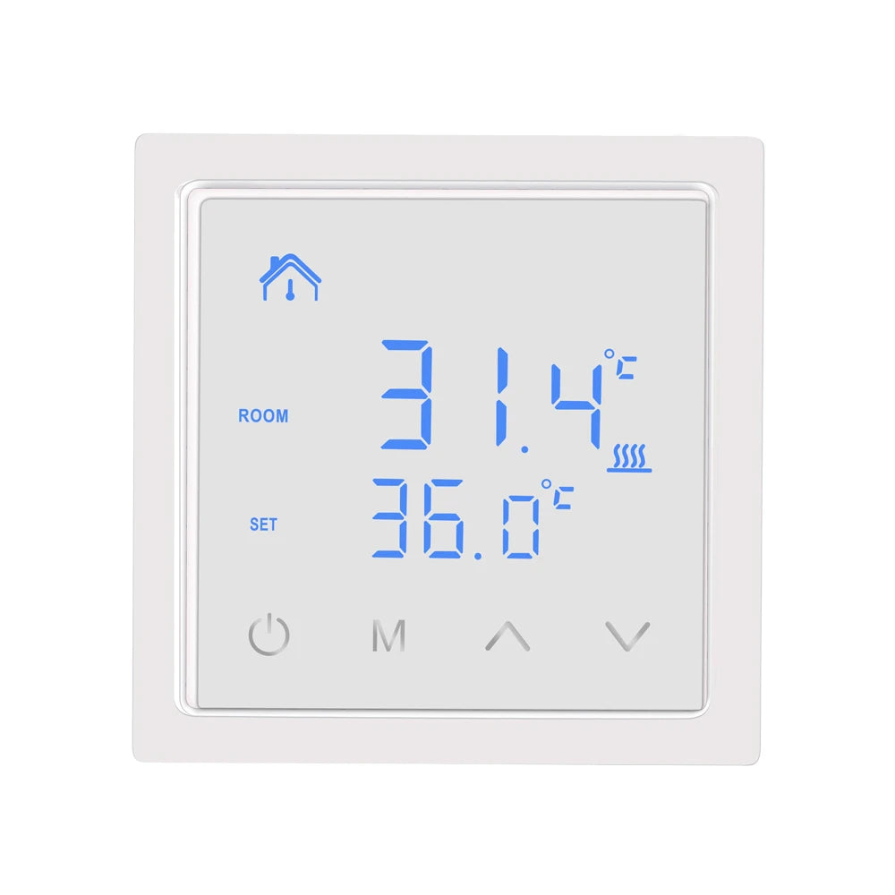 Smart LCD Touchscreen Thermostat 16A Temperature Controller for Electric Floor Heating Systems