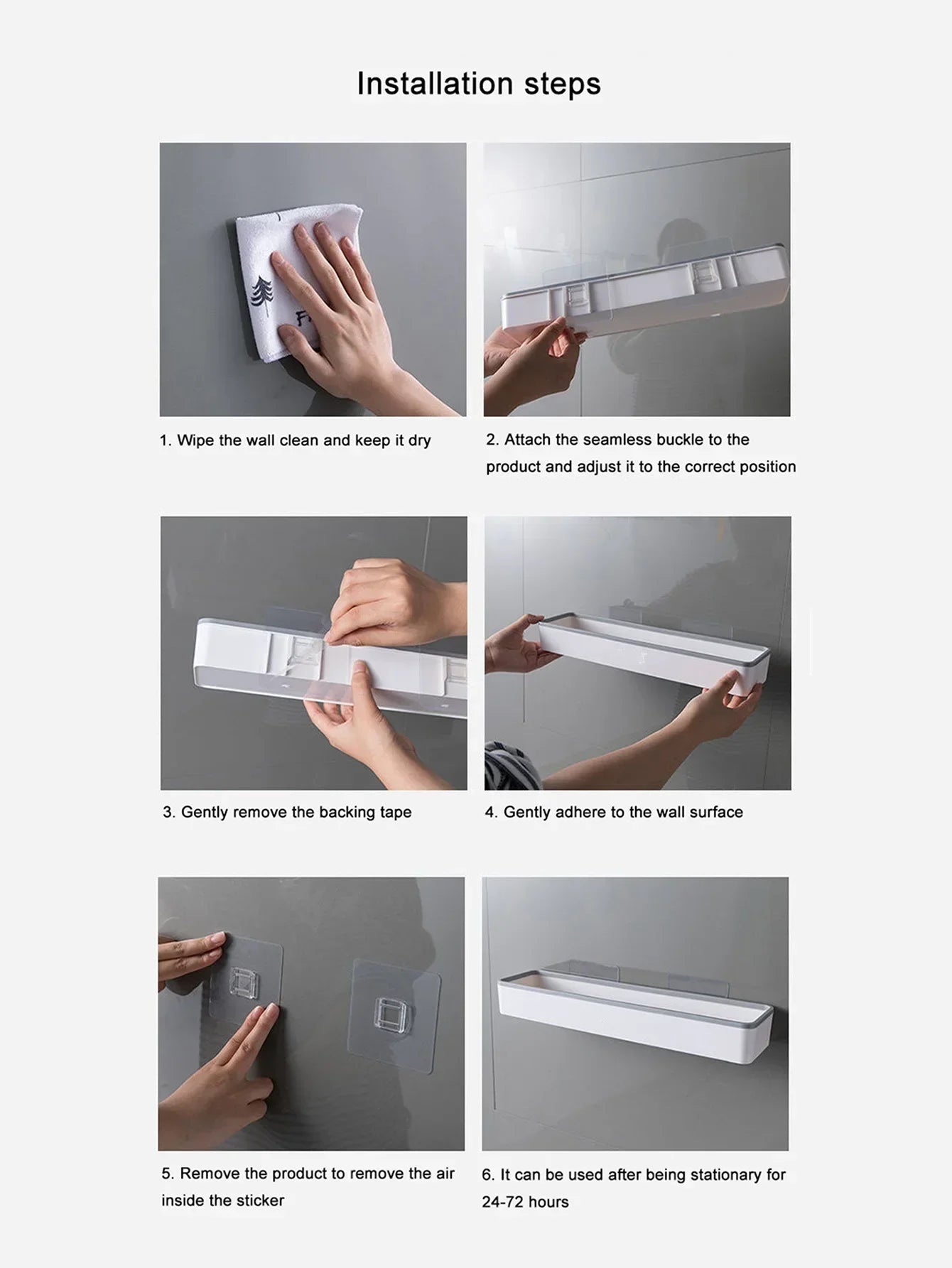 1pc Wall-Mounted Bathroom Storage Cabinet – No-Drill White Organizer Shelf for Above Toilet Use