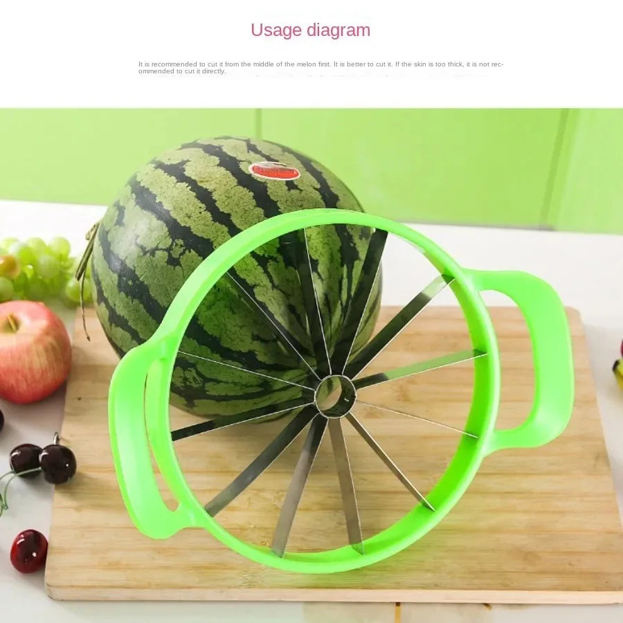 1 or 2 Pcs Stainless Steel Watermelon Slicer – Heavy-Duty Fruit Cutter for Hami Melon & Large Fruits