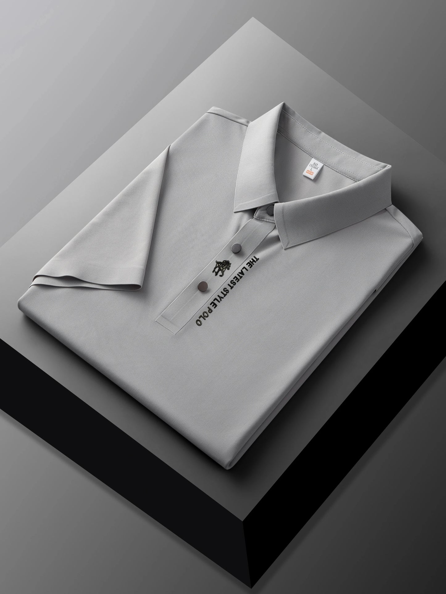 Men's Premium Printed Polo Shirt – Short Sleeve, Seamless Ice Silk, Breathable Golf & Business Casual Summer Tee