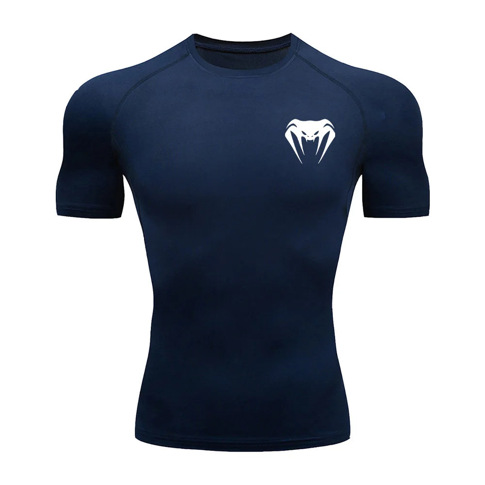 Men's Compression Workout T-Shirt – Short Sleeve Quick-Dry Gym Top for Bodybuilding, Running & Sports Training 