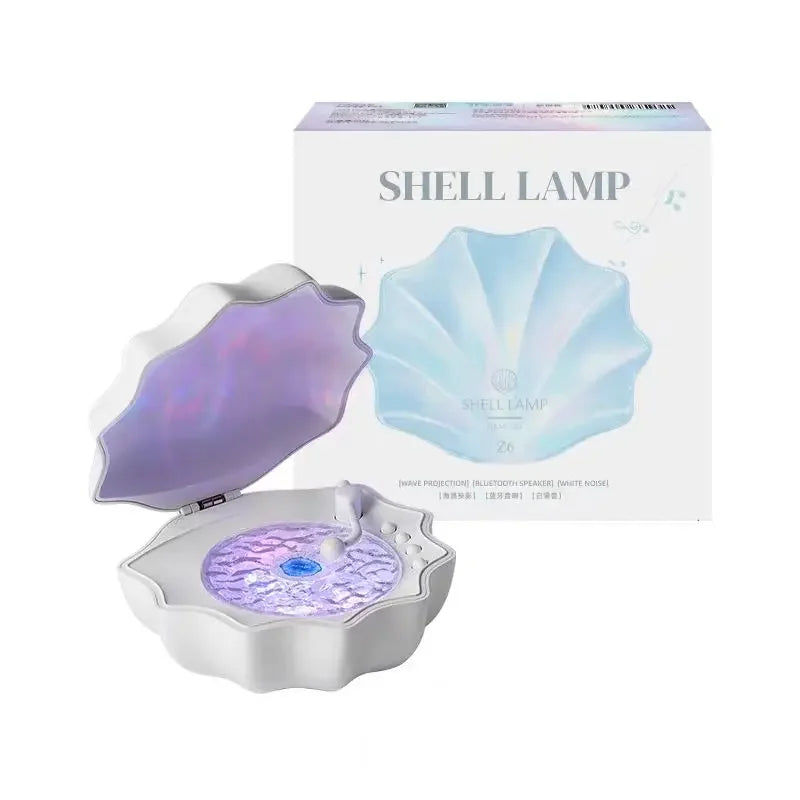 Retro-Style Portable Bluetooth Speaker with Colorful Light Projection & White Noise – Wireless Music Player & Sleep Aid