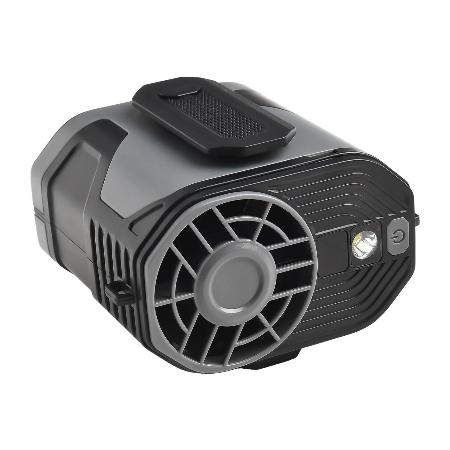 Portable Waist Clip Fan with Adjustable Speeds & LED Light – Hands-Free Cooling for Outdoor Activities