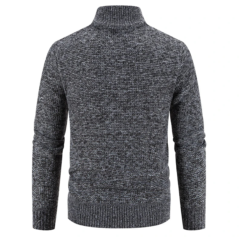 Men's Knit Baseball Jacket – Autumn Winter Casual Business Pullover Sweater, Korean Style Windbreaker Jumper