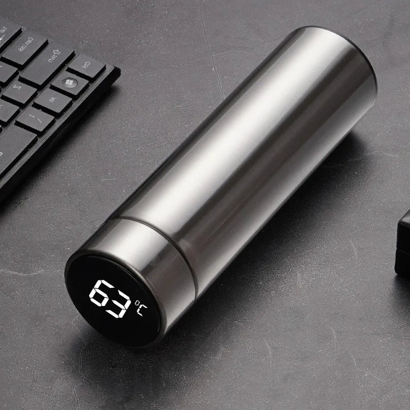 500ML Smart Insulated Thermos Water Bottle – Stainless Steel Vacuum Flask with Touch Temperature Display Digital Mug