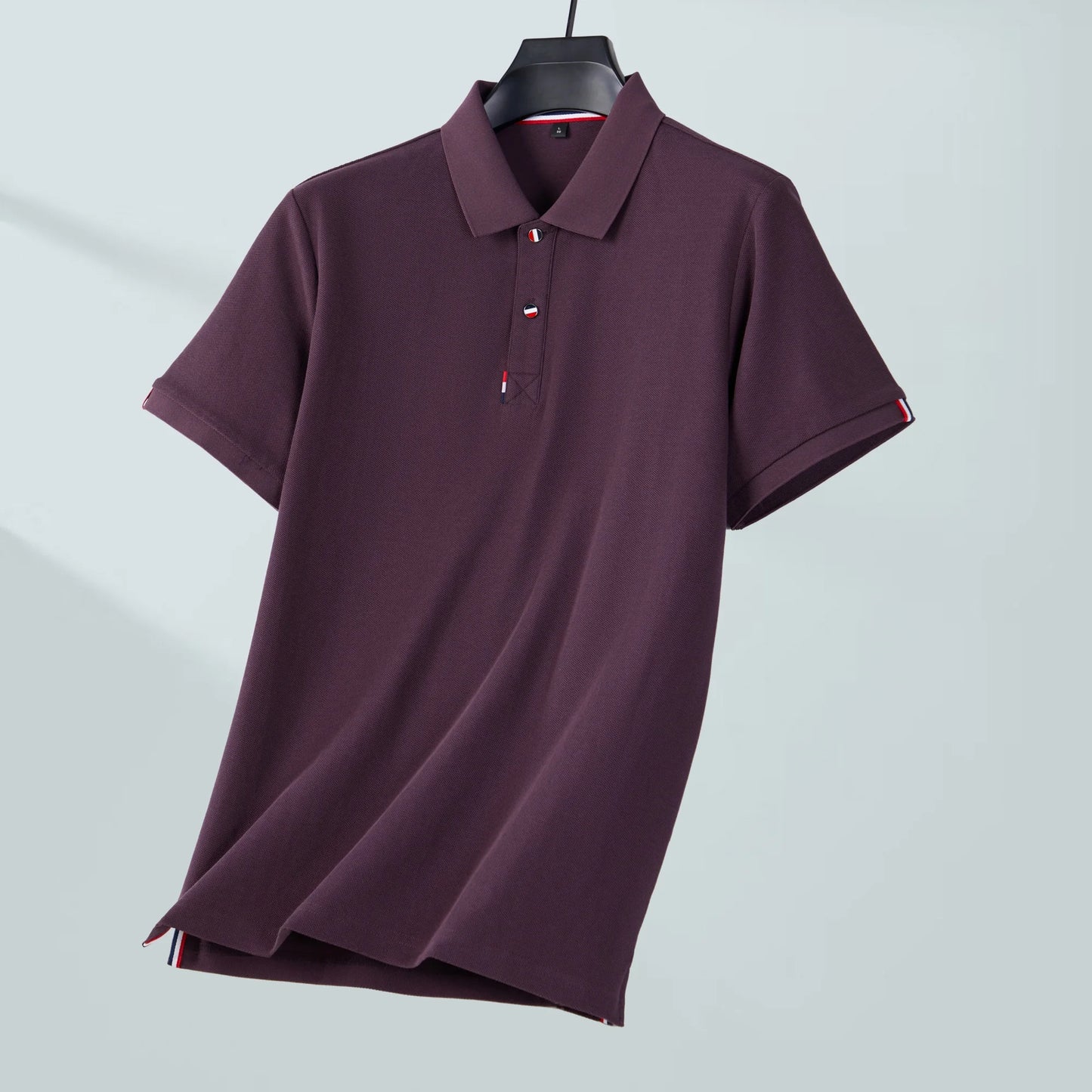 Men's Premium 100% Cotton Polo T-Shirt – Solid Color, Breathable, Comfortable, Business Casual Short Sleeve Golf Tee