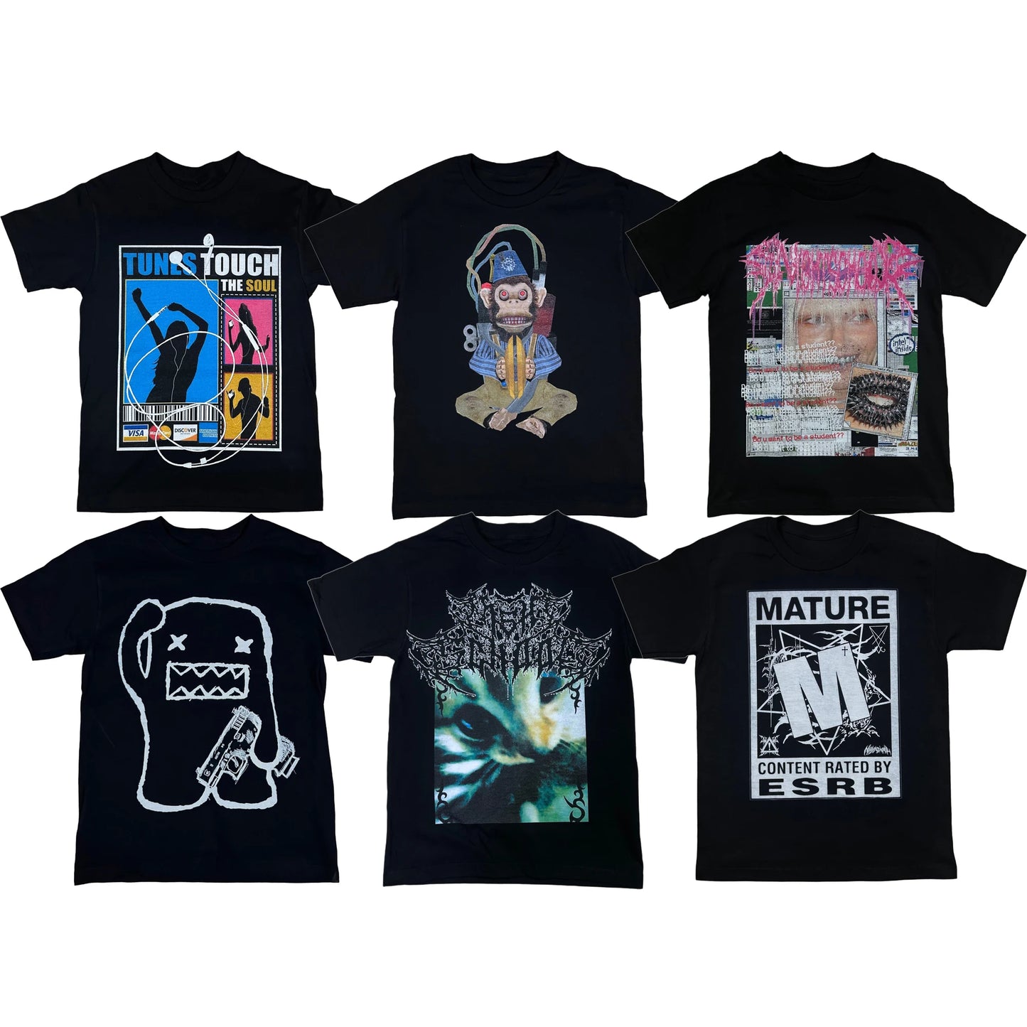 Y2K-Inspired Gothic Graphic Tee with Night School Print for Men and Women — Harajuku Hip Hop Streetwear, Unisex Boxy Fit, Short Sleeve Sweatshirt