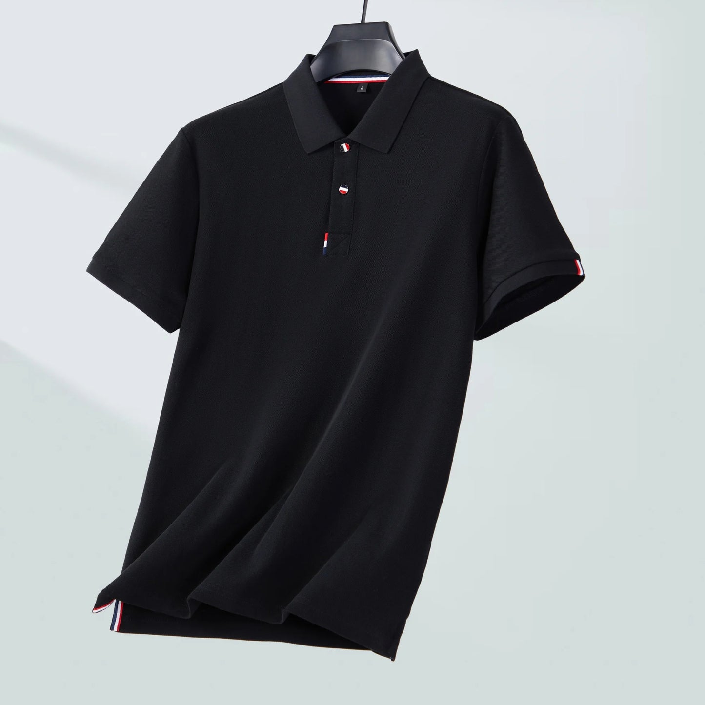 Men's Premium 100% Cotton Polo T-Shirt – Solid Color, Breathable, Comfortable, Business Casual Short Sleeve Golf Tee