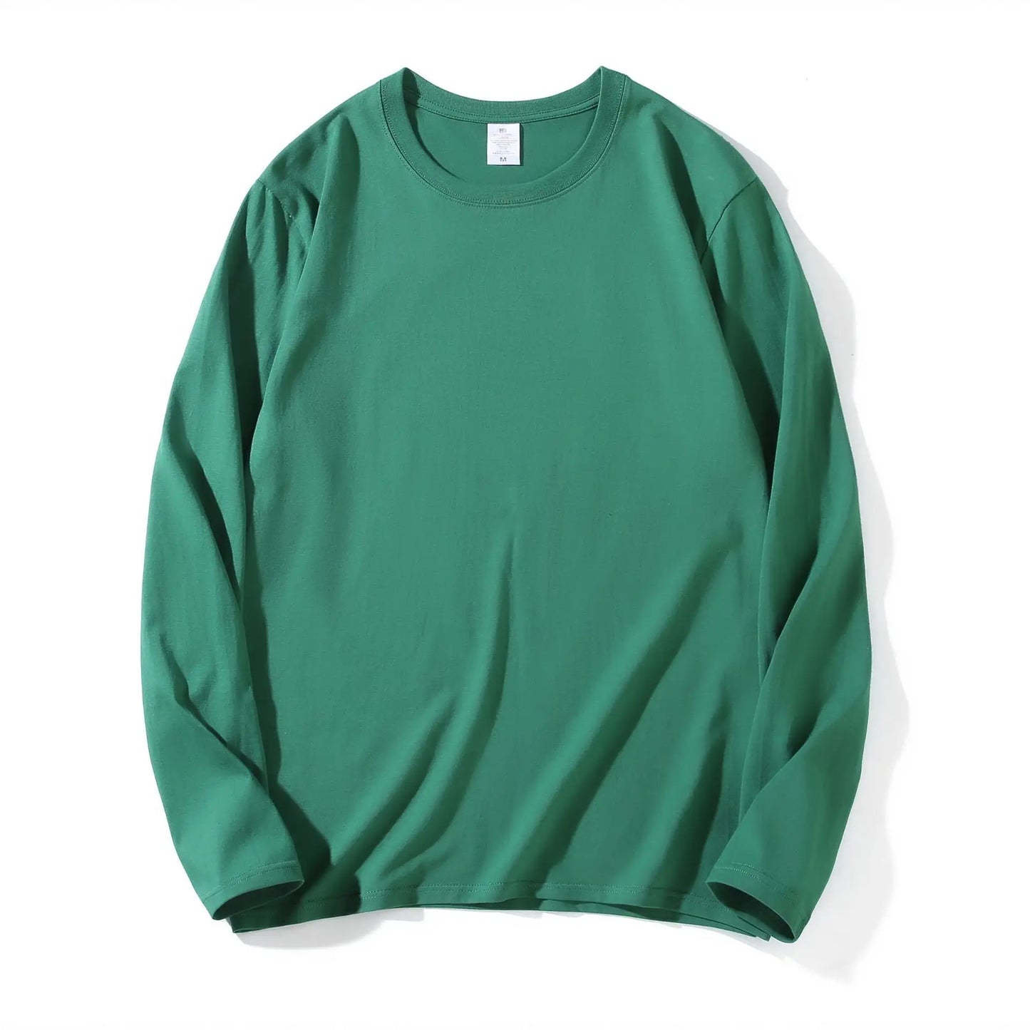 Men's 100% Cotton Long Sleeve T-Shirt – Solid Color, Round Neck Casual Top (MRMT 2025)