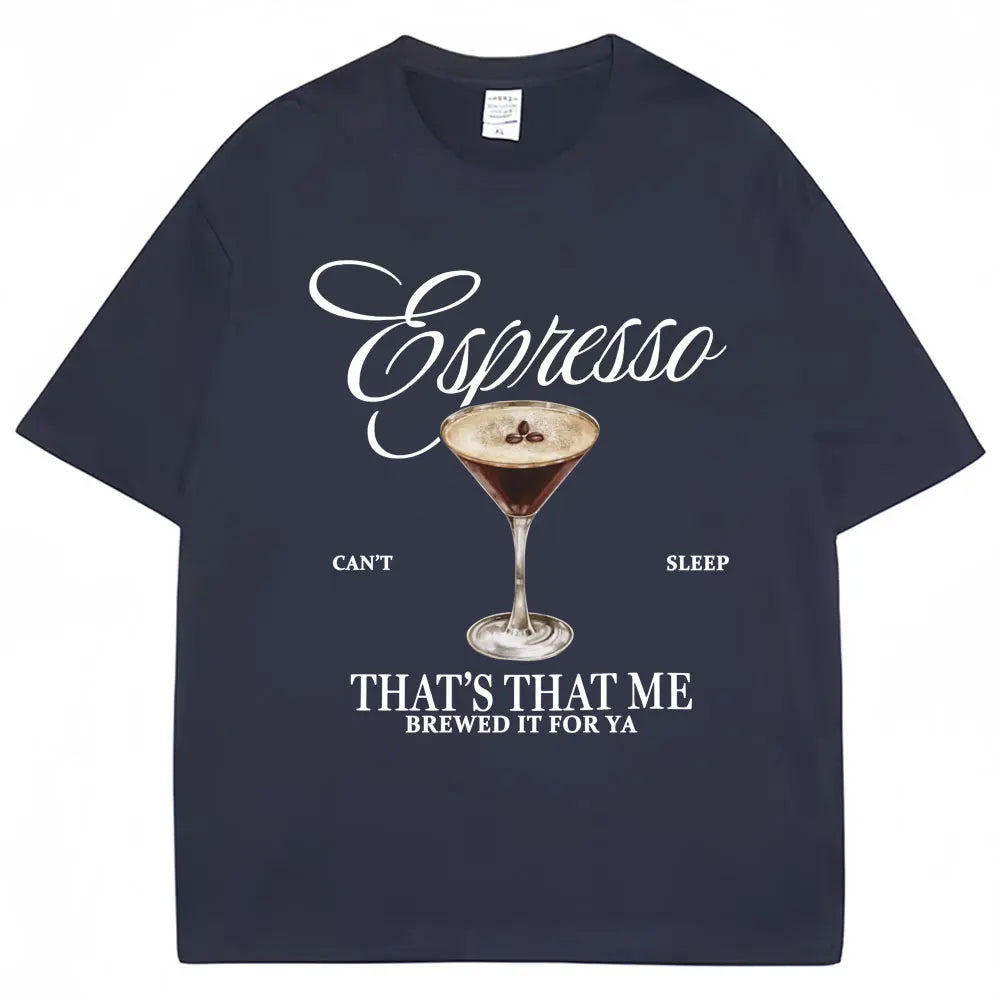 Sabrina Carpenter Espresso Martini Graphic Tee – Unisex Casual Loose Fit Soft Cotton Aesthetic Streetwear T-Shirt