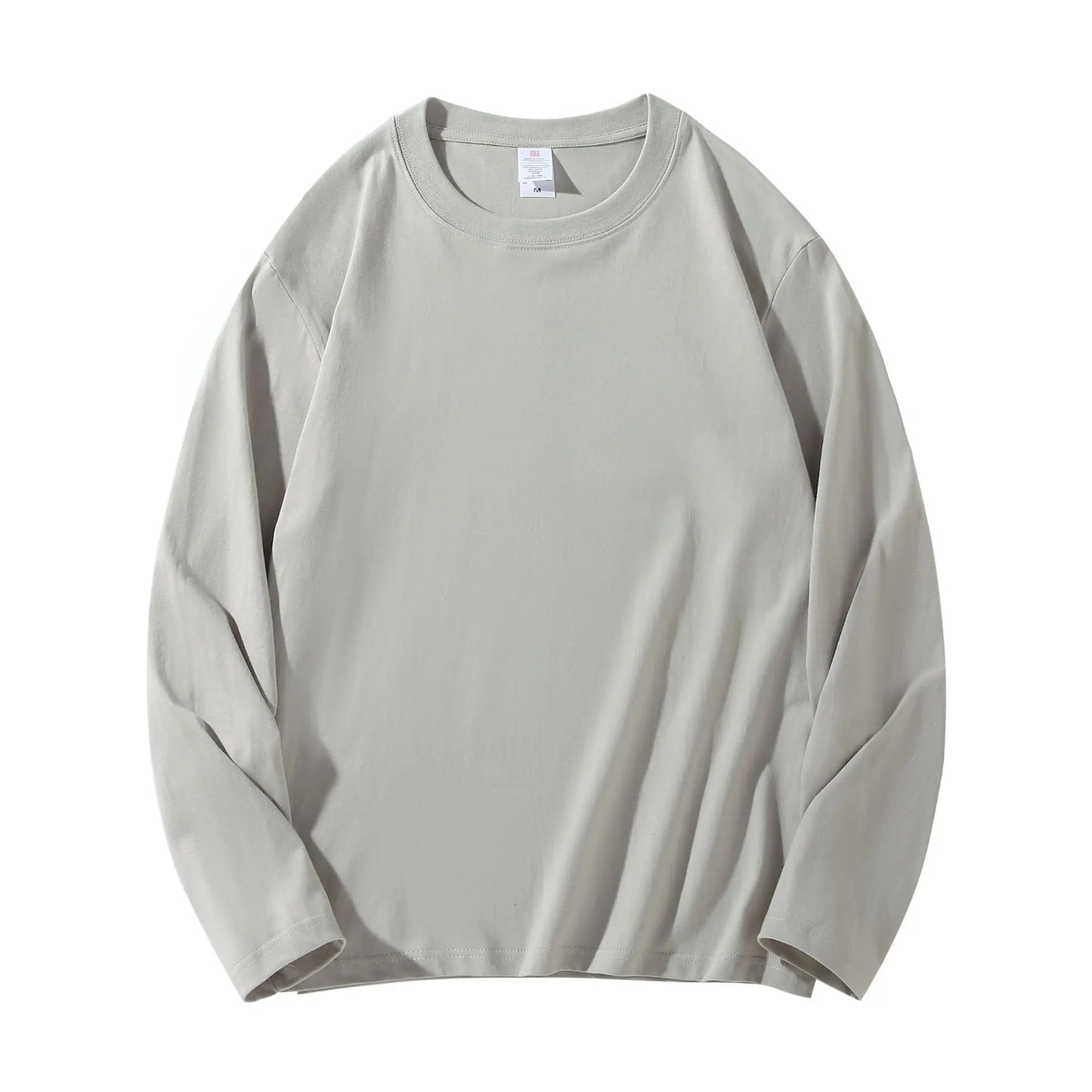 Men's 100% Cotton Long Sleeve T-Shirt – Solid Color, Round Neck Casual Top (MRMT 2025)