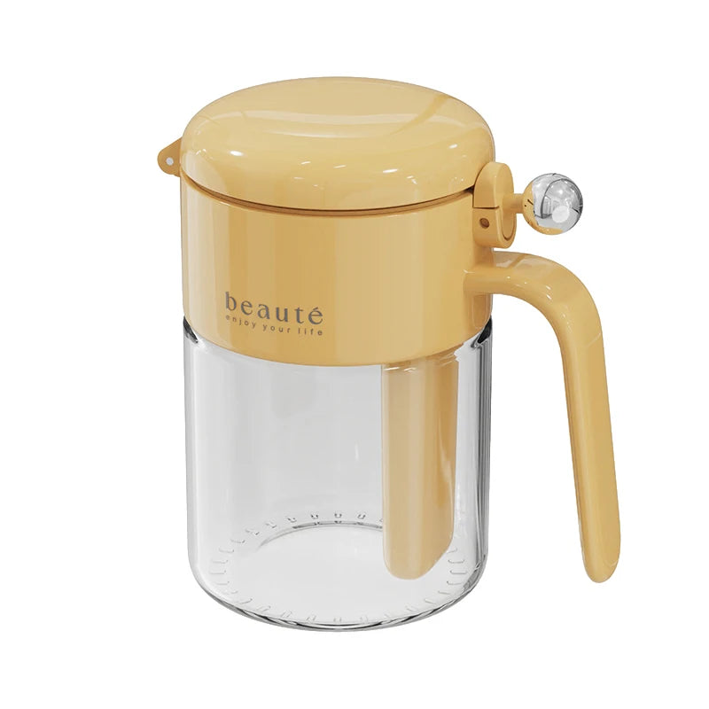 Moisture-Resistant Sealed Glass Spice Jar with Spoon – Kitchen Salt Container and Shaker