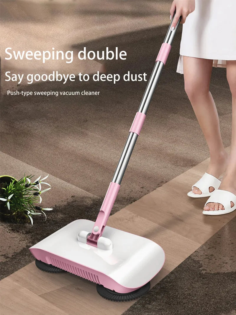 All-in-One Manual Sweeping Broom & Dustpan Set – Hand-Push Floor Sweeper & Vacuum Cleaner for Home Use
