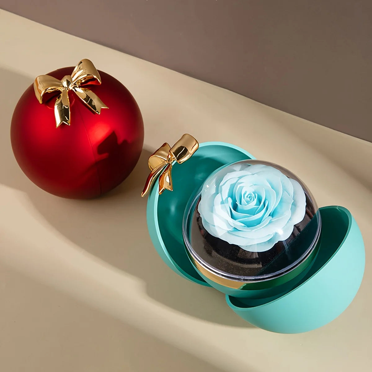 Romantic Rose-Shaped Velvet Jewelry Gift Box – Round Ring & Necklace Packaging for Valentine's Day, Christmas, or Proposals