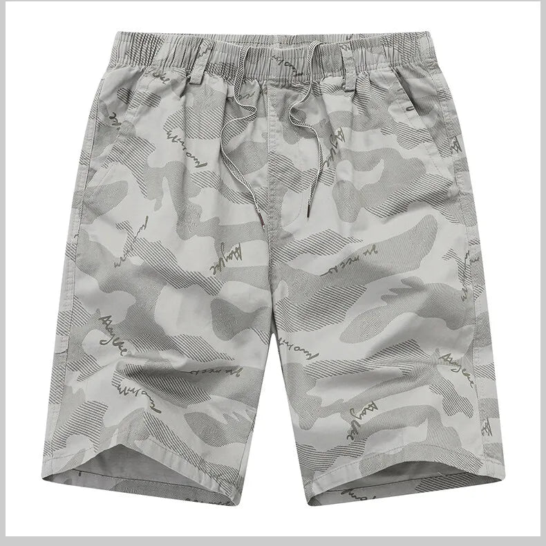 Men’s Relaxed Fit Sweat Shorts – Elastic Waist Cotton Cargo Gym Shorts with Drawstring, Casual and Comfortable