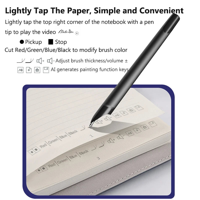 Smart Digital Notebook with Sync Pen – AI Voice, Drawing, Bluetooth Real-Time Cloud Transmission Writing Set