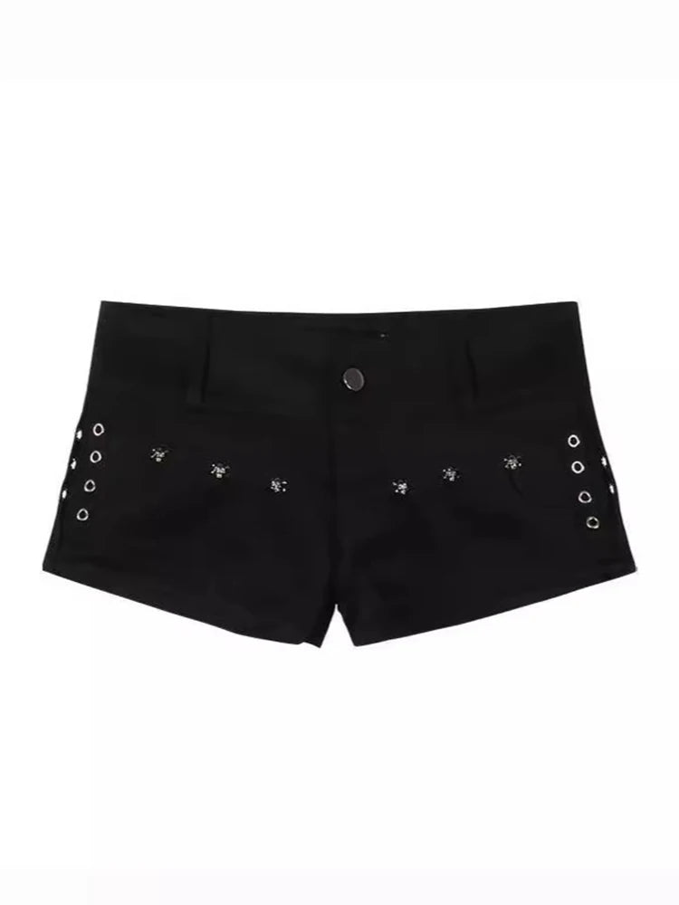 Y2K High-Waisted Denim Shorts – Edgy Gothic Streetwear for Women | Sexy & Trendy Summer Look