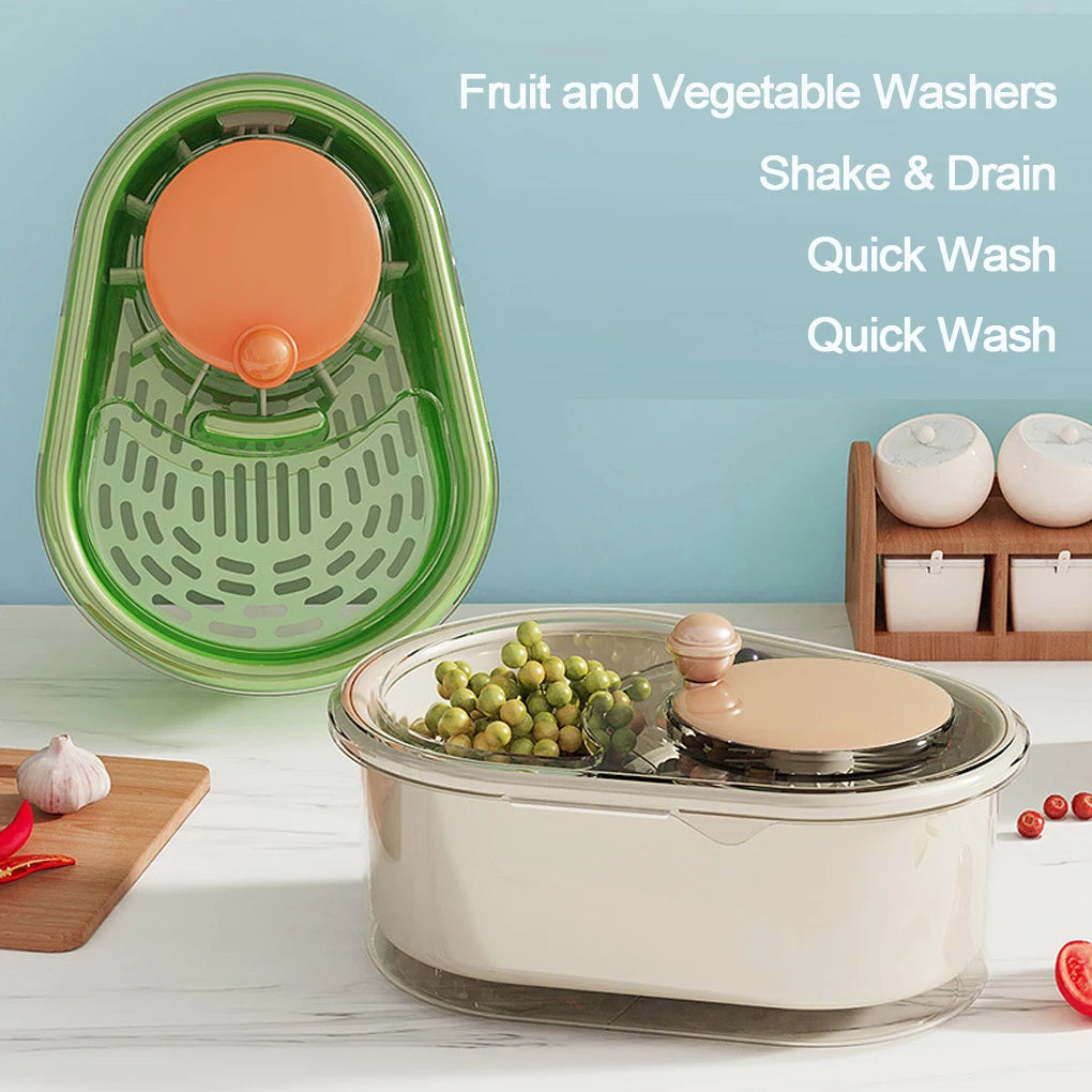 Effortless ABS Vegetable & Fruit Washing Basket – Gentle Lift Design with Drain Function
