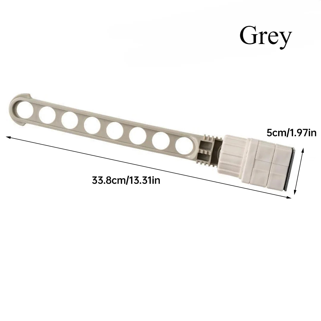 Wall-Mounted Clothes Drying Rack for Balcony & Bathroom – 8-Hole Space-Saving Indoor Laundry Hanger