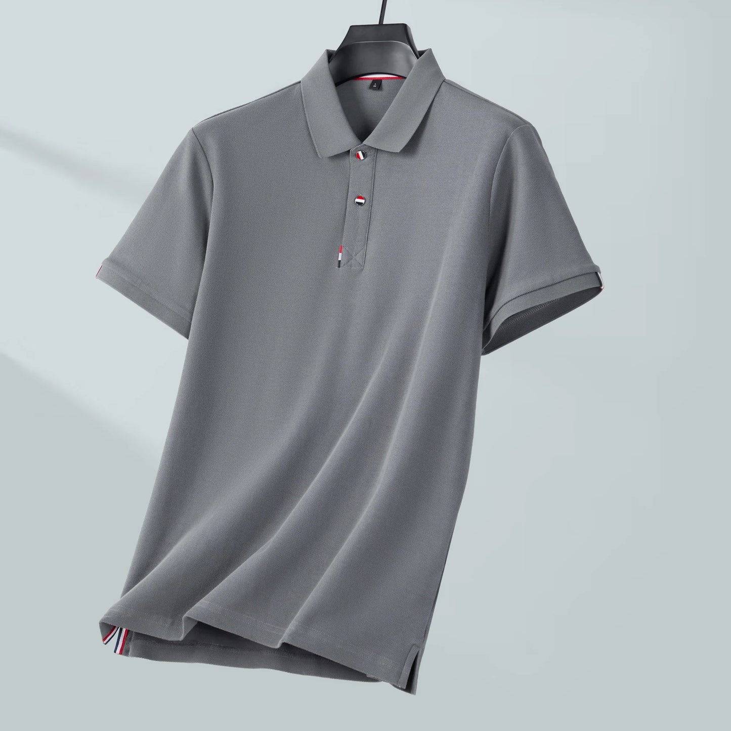 Men's Premium 100% Cotton Polo T-Shirt – Solid Color, Breathable, Comfortable, Business Casual Short Sleeve Golf Tee