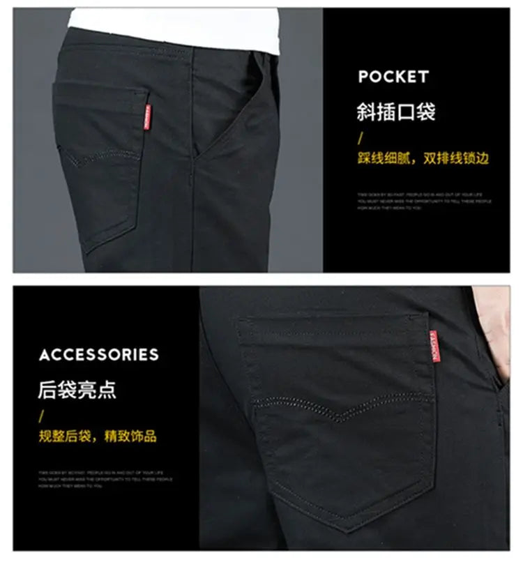 Men's Spring Loose-Fit Cotton Work Trousers – Durable Outdoor Straight-Leg Casual Business Pants 