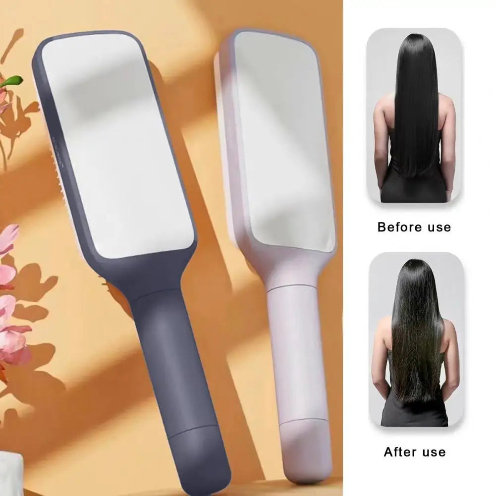 25cm Self-Cleaning Detangling Massage Comb – Anti-Static Retractable Hair Brush for Scalp Care & Hair Styling