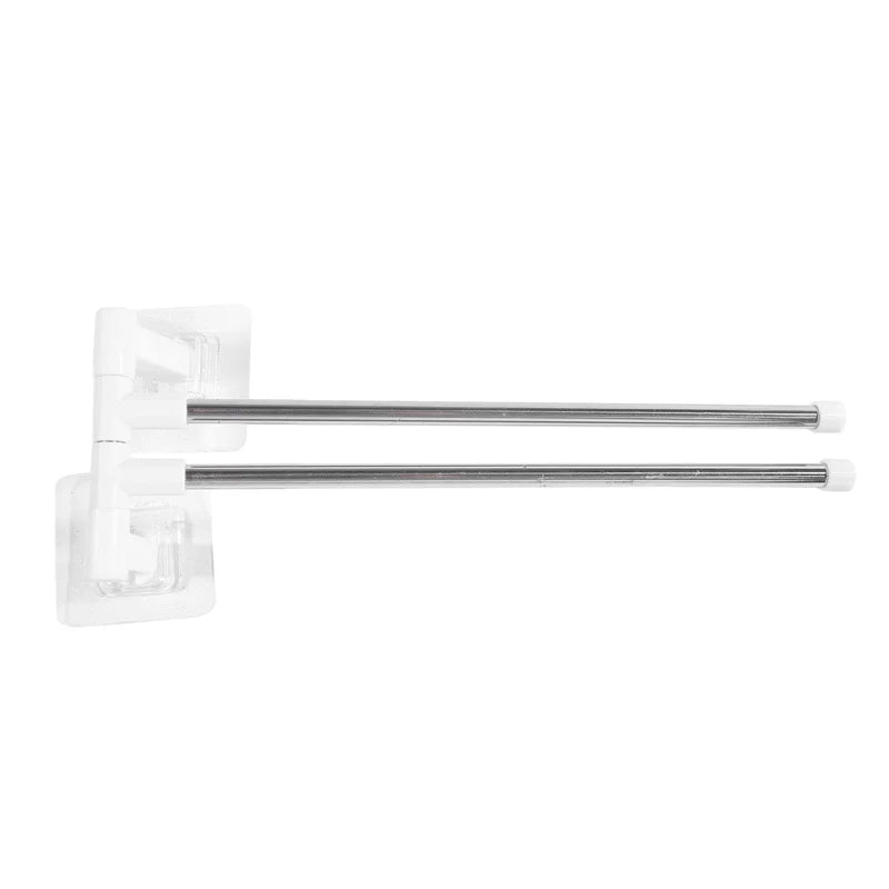 Rotating Bathroom Towel Rack – Punch-Free Wall-Mounted Stainless Steel Organizer with Suction Cup