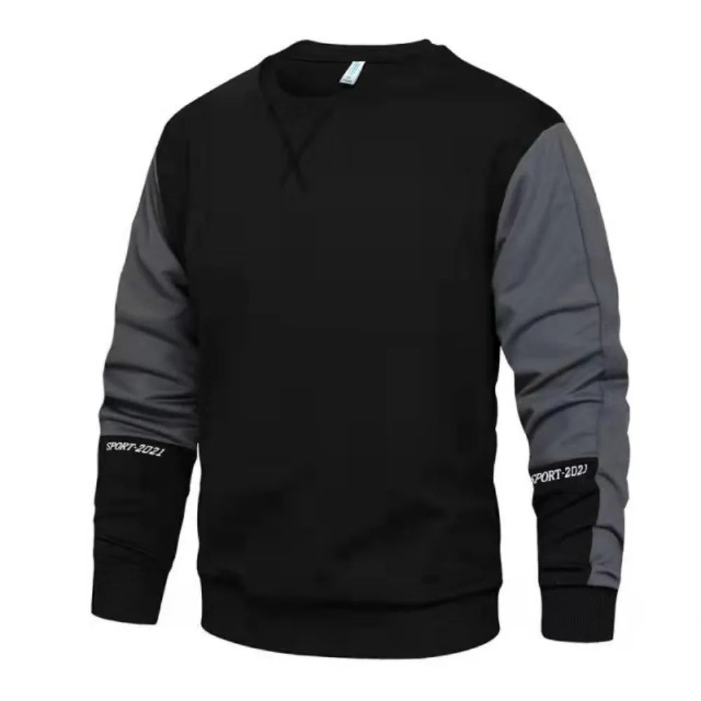 Men’s Slim Fit Korean-Style Sweatshirt – O-Neck Long Sleeve Pullover for Spring & Fall