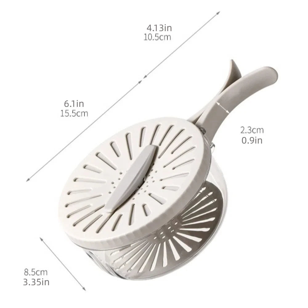 2-in-1 Folding Rice Washer & Strainer Bowl with Lid – Multi-Function Plastic Basin for Rinsing Fruits, Vegetables & Grains