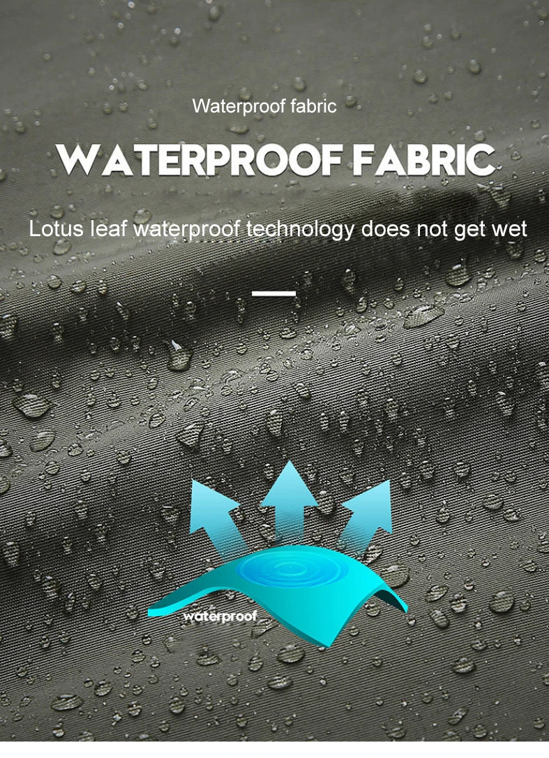 Men's Waterproof Hooded Windbreaker – Casual Outdoor Jacket for Hiking, Camping, and Fishing