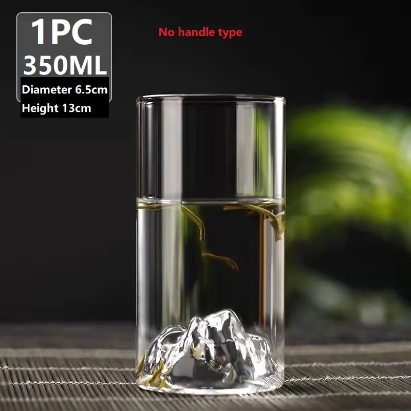 Creative Iceberg-Shaped Whiskey Glass – 3D Mountain Design Whisky Rocks Glasses for Home, Kitchen, Wine, and Liquor Shots