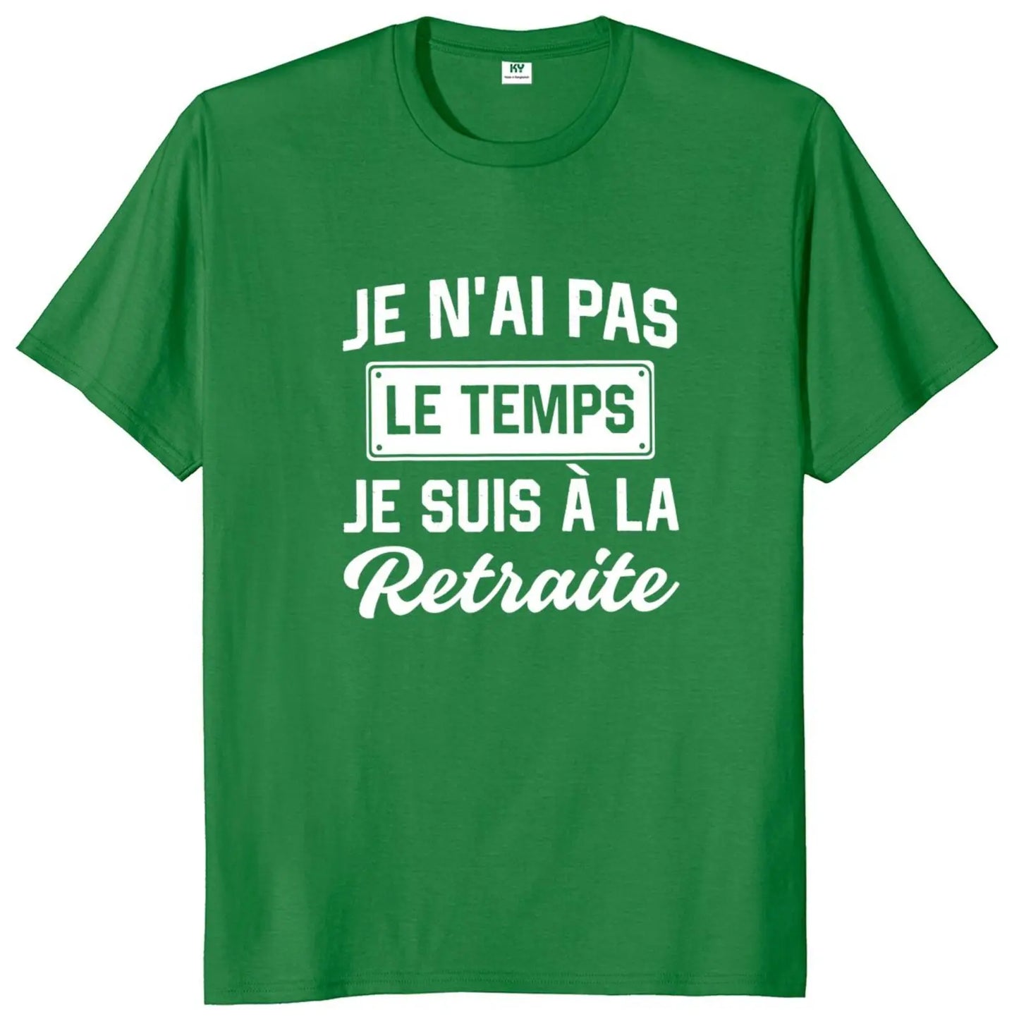 Retro "My Retirement" T-Shirt – Funny French Retired Dad Gift for Men, Papa Clothing, 100% Cotton Casual Unisex Tee, EU Sizes Available