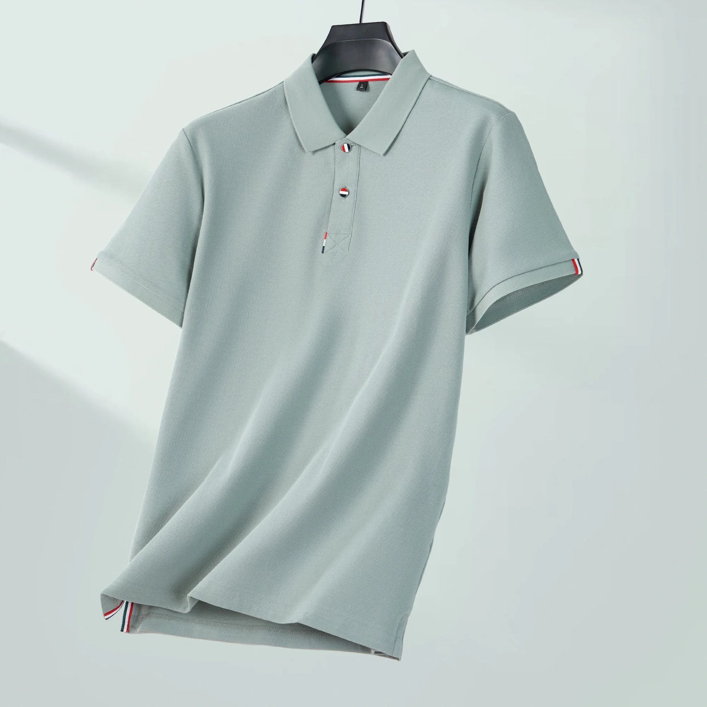 Men's Premium 100% Cotton Polo T-Shirt – Solid Color, Breathable, Comfortable, Business Casual Short Sleeve Golf Tee