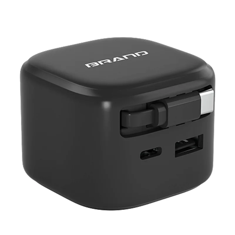 Advanced 35W USB Type-C Retractable Fast Charger | PD Travel Adapter with Lithium Battery Support – US Plug