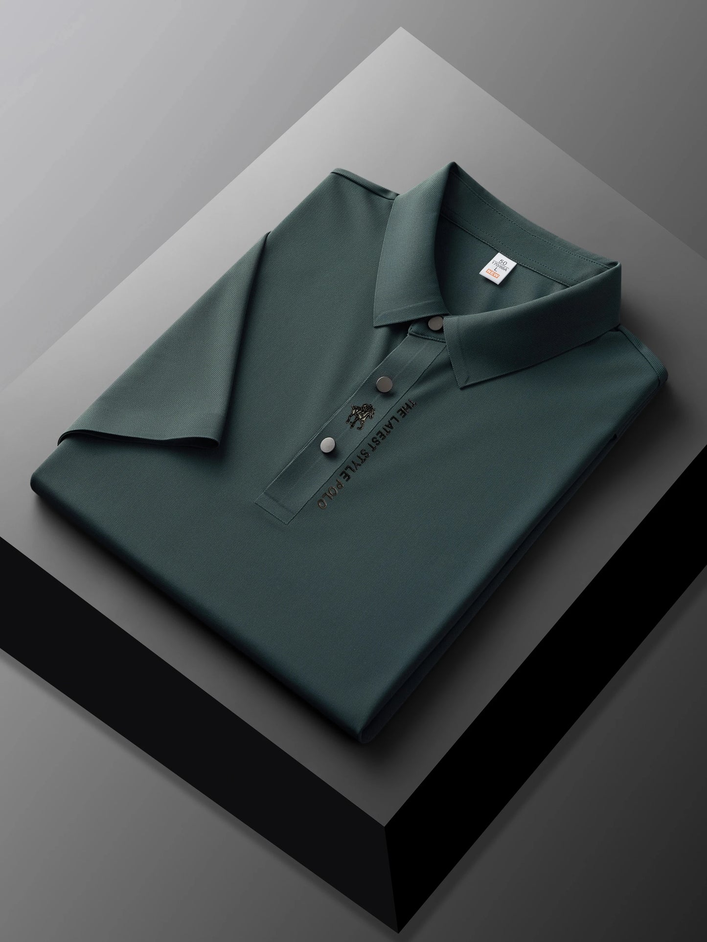 Men's Premium Printed Polo Shirt – Short Sleeve, Seamless Ice Silk, Breathable Golf & Business Casual Summer Tee