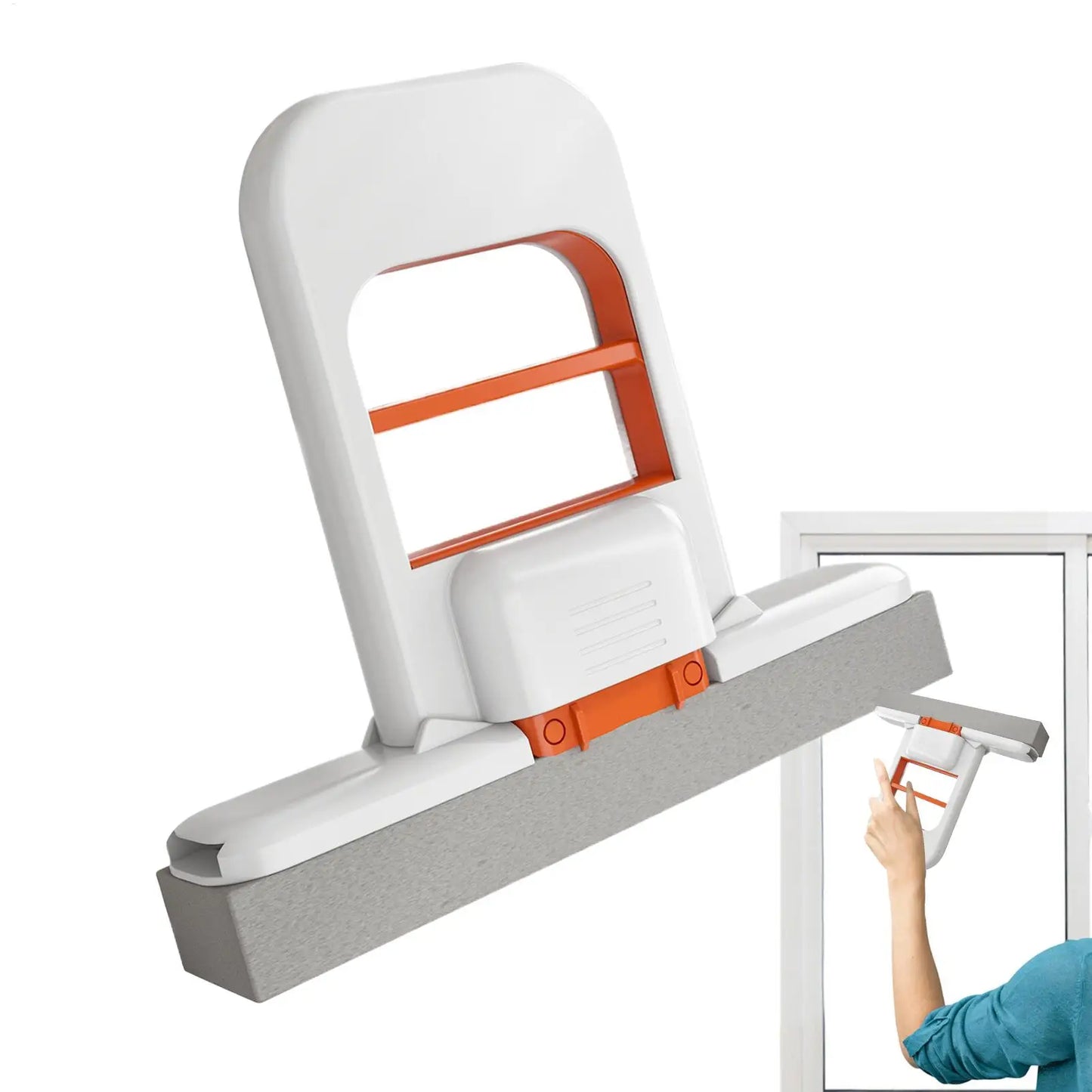 Compact Foldable Handheld Mop with Powerful Sponge Squeezer – Self-Squeezing Floor, Desk, Window & Car Cleaning Tool