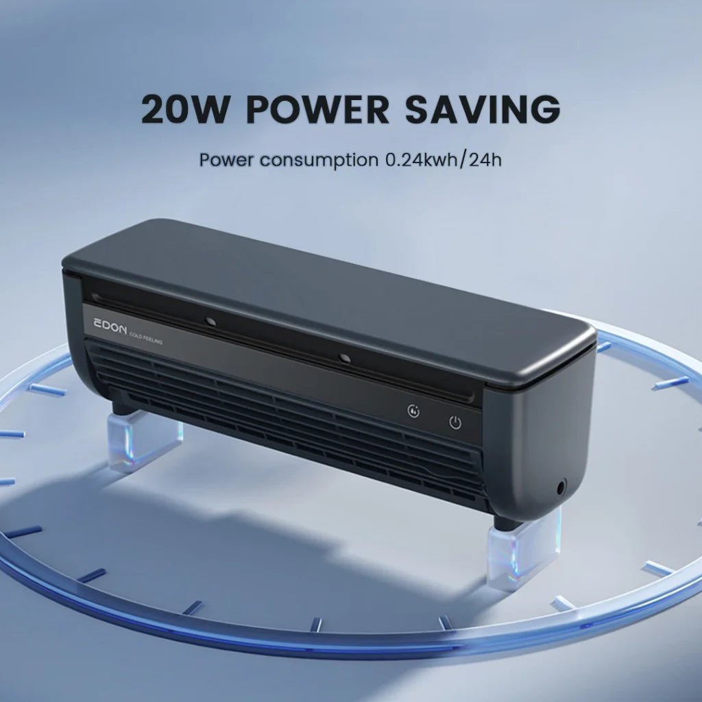 EDON E868 Wall-Mounted Leafless Air Cooling Fan – 20W Power, Quick Cooling, Easy Installation for Home & Kitchen