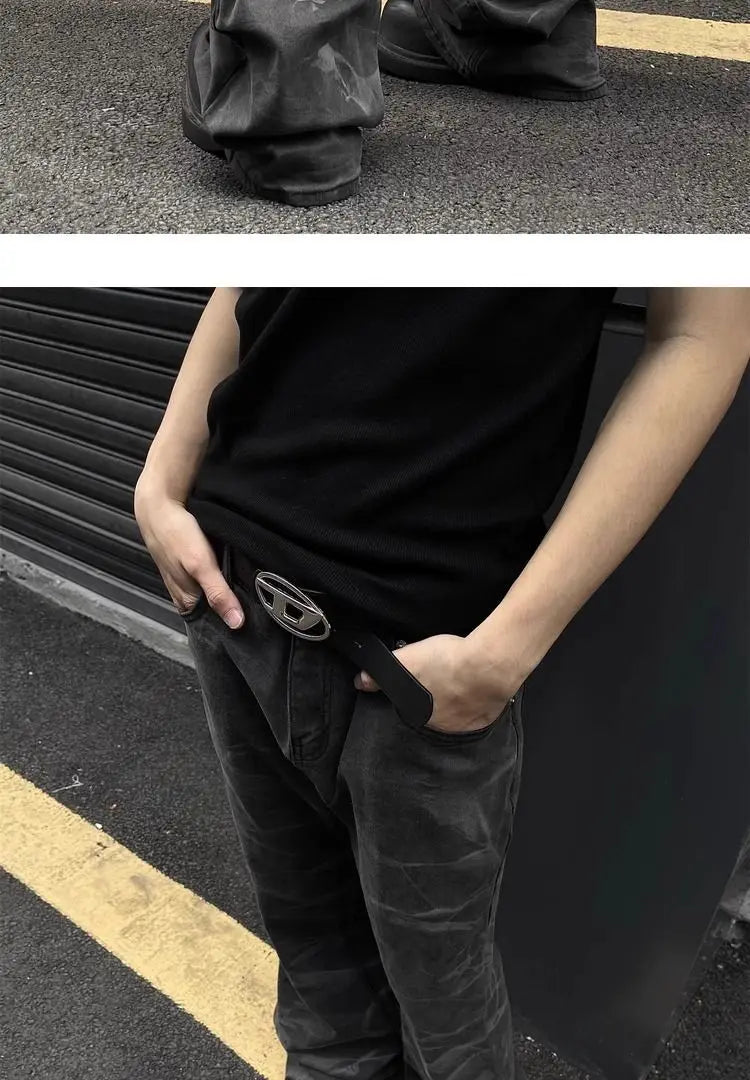 Unisex Retro Straight-Leg Jeans – High Street Loose Fit for Men & Women | Hip-Hop Autumn Streetwear
