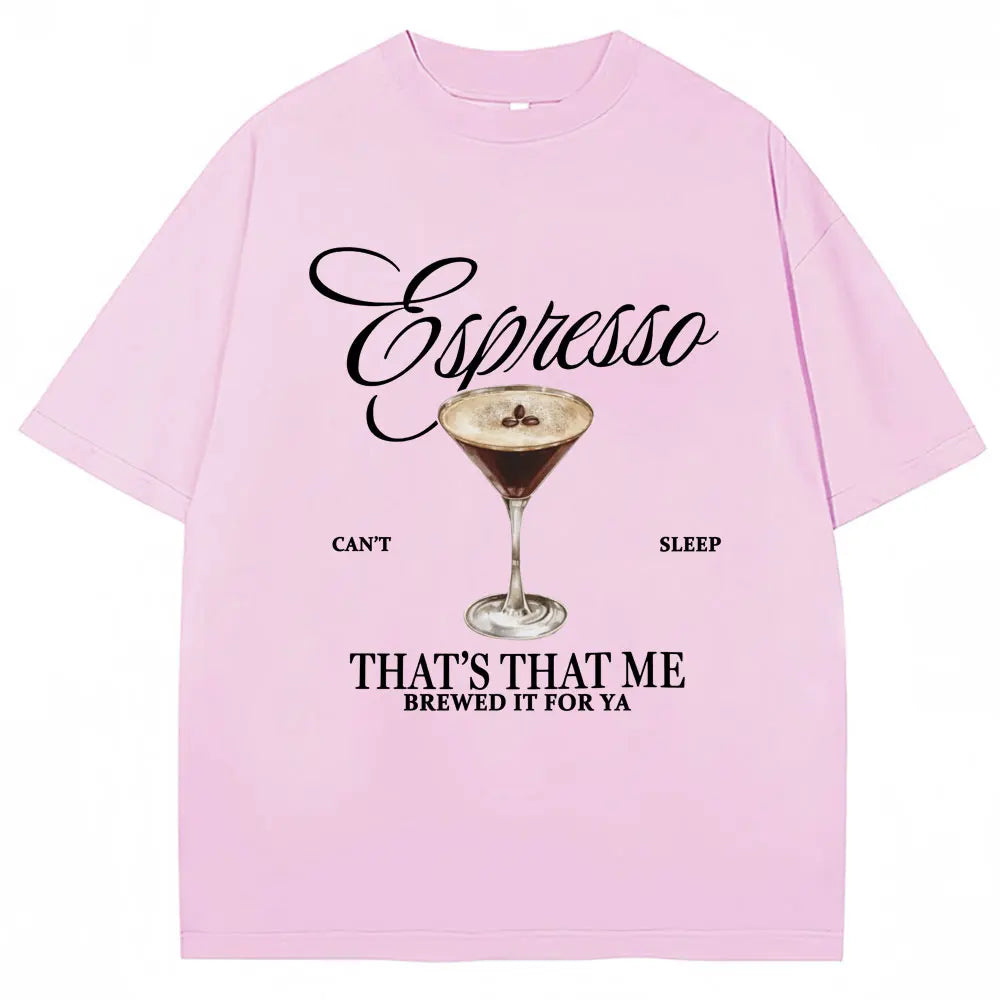 Sabrina Carpenter Espresso Martini Graphic Tee – Unisex Casual Loose Fit Soft Cotton Aesthetic Streetwear T-Shirt