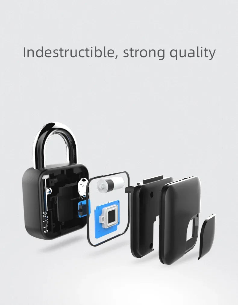 Smart Graffiti Fingerprint Bluetooth Padlock – Anti-Theft Lock for Warehouse Doors, Storage Cabinets, and Luggage