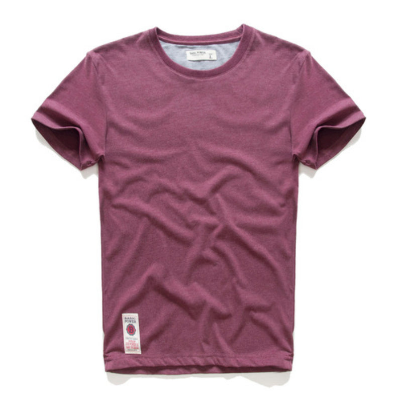 Men’s Cotton Short Sleeve T-Shirt – Casual O-Neck Basic Tee for Summer – Y2K Streetwear Style High-Quality Top 