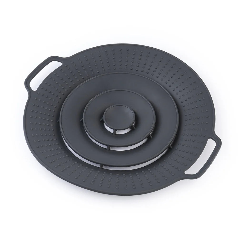 30cm Silicone Anti-Spill Pot Lid – Reusable Splash-Proof Cover for Microwave, Gas Cooktops & Kitchen Use