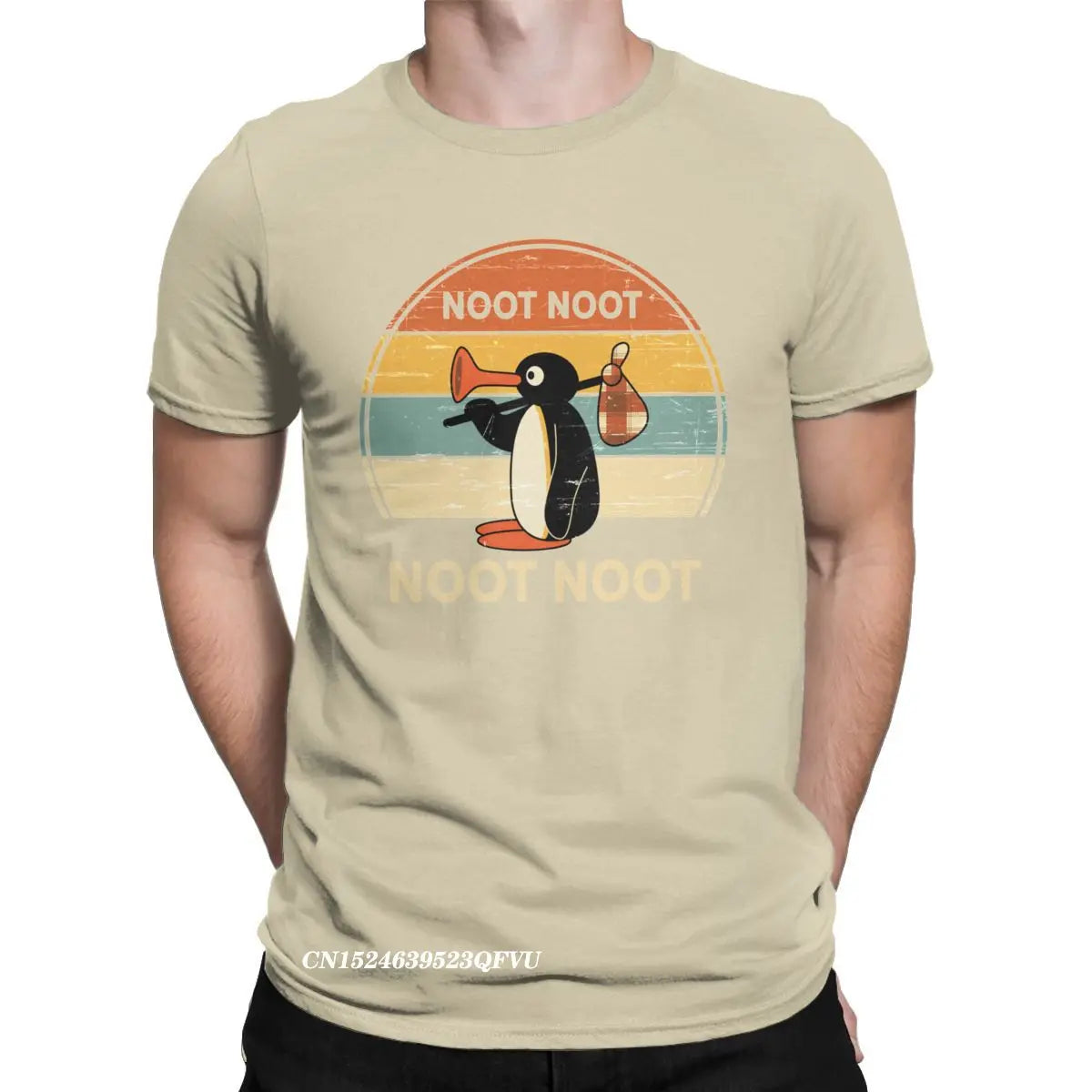 Funny Pingu "Noot Noot" Meme T-Shirt – Unisex Harajuku Graphic Tee, Premium Cotton Crewneck for Men & Women