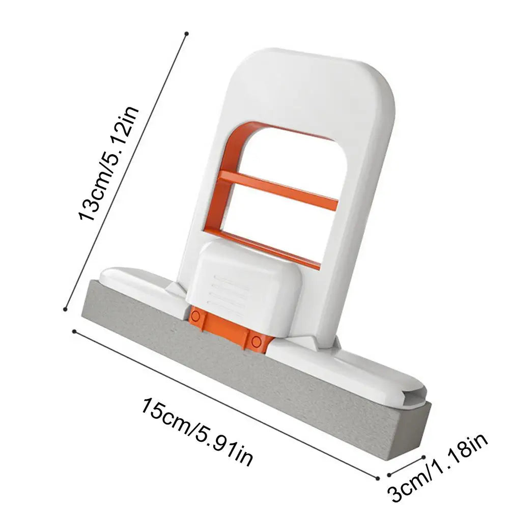 Compact Foldable Handheld Mop with Powerful Sponge Squeezer – Self-Squeezing Floor, Desk, Window & Car Cleaning Tool