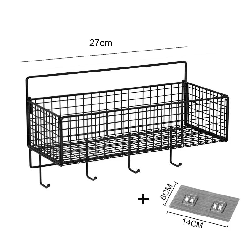 Corner Iron Bathroom Shelf Kitchen Organizer Rack Shower Caddy for Shampoo and Accessories Storage