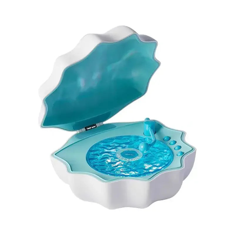Retro-Style Portable Bluetooth Speaker with Colorful Light Projection & White Noise – Wireless Music Player & Sleep Aid